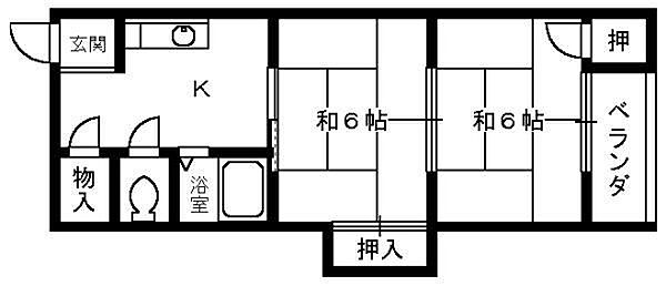 コンパーノ羽衣 ｜大阪府高石市羽衣５丁目(賃貸アパート2K・2階・35.00㎡)の写真 その2