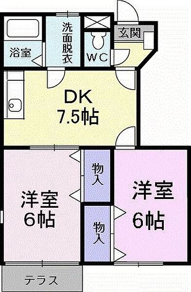 サンバニー鳳 ｜大阪府堺市西区鳳北町２丁(賃貸アパート2DK・1階・44.34㎡)の写真 その2