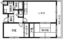 グレース羽衣 2LDKの間取図画像