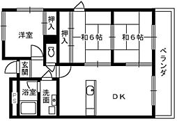 エンデバー高石 3LDKの間取図画像