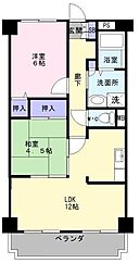 ハイネス諏訪森 2LDKの間取図画像
