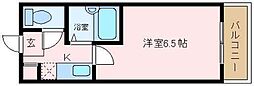 シャルマン高石 1Kの間取図画像