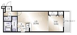 グランハイツ西喜 1LDKの間取図画像