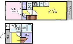 フジパレス鳳西一 1LDKの間取図画像