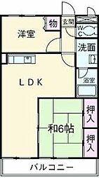 フォンテーヌ和泉 2LDKの間取図画像