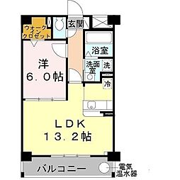 イーストキューブ 1LDKの間取図画像
