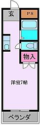 ウィズコート ワンルームの間取図画像