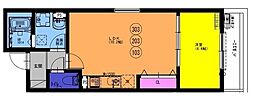 エフスタイル浜寺石津町西1号館 1LDKの間取図画像
