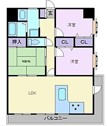 サングレース和泉 3LDKの間取図画像