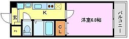 シャルマン鳳駅前 1Kの間取図画像