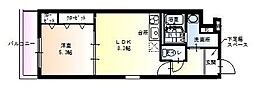 フジパレス浜寺石津2番館 1LDKの間取図画像