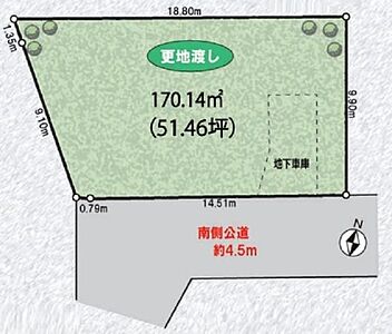 外観：建築条件なしの売地。お好きなハウスメーカーで建築可能です。