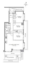 東急ドエルアルスたまプラーザ 3LDKの間取図画像