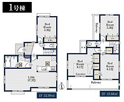 旭区上白根 全2棟1号棟