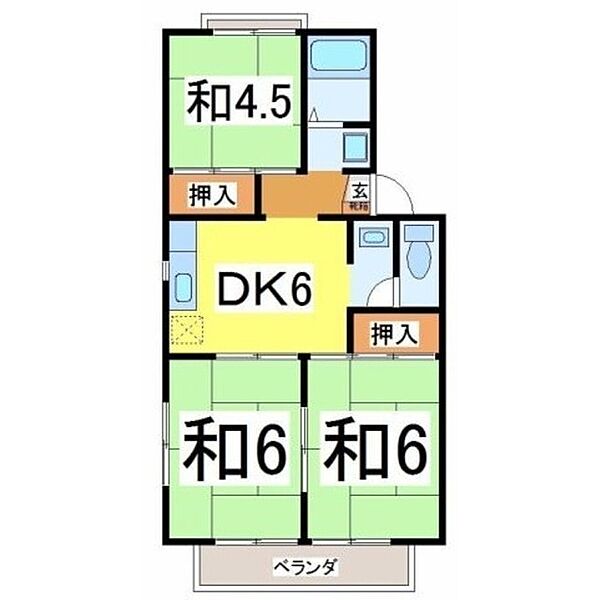 ホワイトハイツ名倉 203｜静岡県駿東郡清水町徳倉(賃貸アパート3DK・2階・51.05㎡)の写真 その2