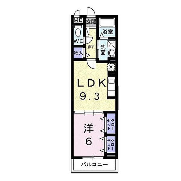 大阪府泉大津市曽根町１丁目(賃貸アパート1LDK・2階・41.10㎡)の写真 その2