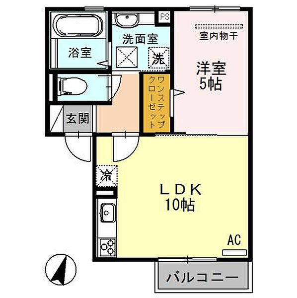 大阪府泉大津市東助松町２丁目(賃貸アパート1LDK・2階・38.55㎡)の写真 その2