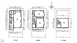 横浜市磯子区久木町　戸建 2LDKの間取り