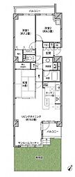 パークフィールドみさとテラ・ウエスト2街区2号館 3LDKの間取図画像