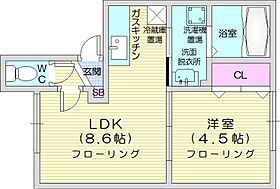 北海道札幌市東区北四十条東10丁目（賃貸アパート1LDK・3階・28.98㎡） その2