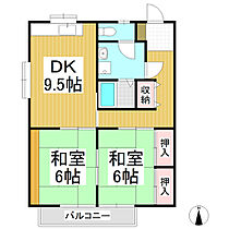 クワバラニューハイツ  ｜ 長野県長野市青木島町大塚（賃貸アパート2DK・1階・57.00㎡） その2