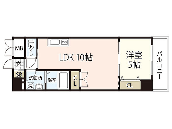 広島県広島市中区舟入町(賃貸マンション1LDK・11階・37.45㎡)の写真 その2