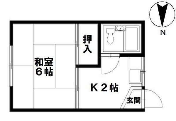 アイハイツ 6｜石川県野々市市扇が丘(賃貸アパート1K・2階・20.00㎡)の写真 その2
