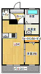 メゾンドボヌール 1SLDKの間取図画像
