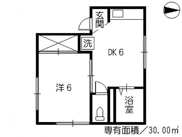 広島県安芸郡府中町大通２丁目(賃貸アパート1DK・2階・30.00㎡)の写真 その2