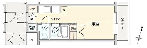 センチュリープラザ6 203｜神奈川県藤沢市湘南台１丁目(賃貸マンション1R・2階・22.28㎡)の写真 その2