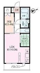 ETSUBO長後 1LDKの間取図画像