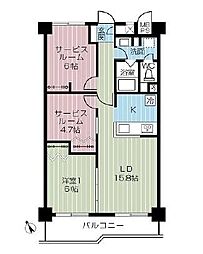 湘南グリーンハイツ2号棟 3LDKの間取図画像