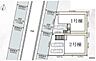 その他：全体区画図から各棟の配置や駐車スペースの広さが分かります。敷地内の動線がすっきりしており車の出し入れも容易です。道路幅員や各棟の寸法も明確に記載されており安心してご検討いただけます。