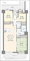 ダイアパレスエクシード茅ヶ崎 3LDKの間取図画像