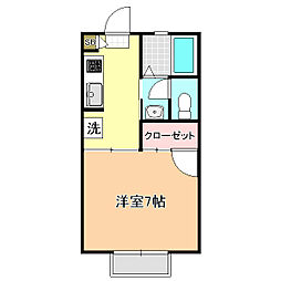 タウンコート 1Kの間取図画像