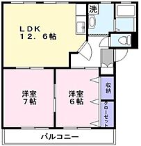 ヴィラ1  ｜ 滋賀県彦根市長曽根南町（賃貸アパート2LDK・1階・57.24㎡） その2