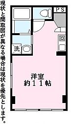 ラフェスタ彦根3 1階ワンルームの間取り