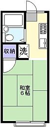 キャッスルハイツ古沢 ワンルームの間取図画像