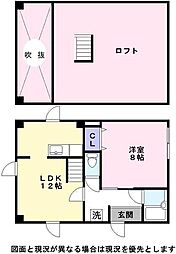 エンゼルプラザ彦根1 1LDKの間取図画像