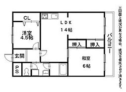 メゾンインペリアル 2LDKの間取図画像