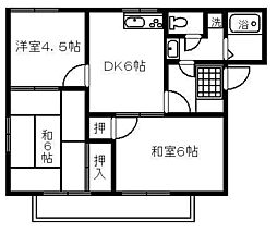 フィネス平田 3DKの間取図画像