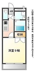 ベルデタウン 1Kの間取図画像