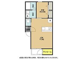LAPIS i 2 1LDKの間取図画像
