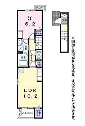 ミ・リブロ彦根駅北壱番館 1LDKの間取図画像