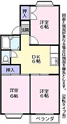 アベニュー松原A 3DKの間取図画像