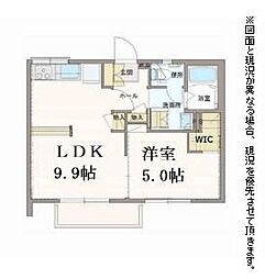 ジュネスハイム2 1LDKの間取図画像
