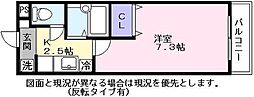 ヴェルドミール伊庭 1Kの間取図画像