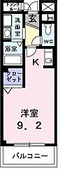 ランドマーク円蔵 ワンルームの間取図画像