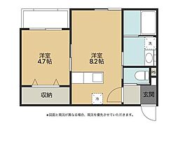 ラ・ベリーテ南彦根 1LDKの間取図画像