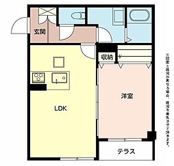 PARKS2 1LDKの間取図画像
